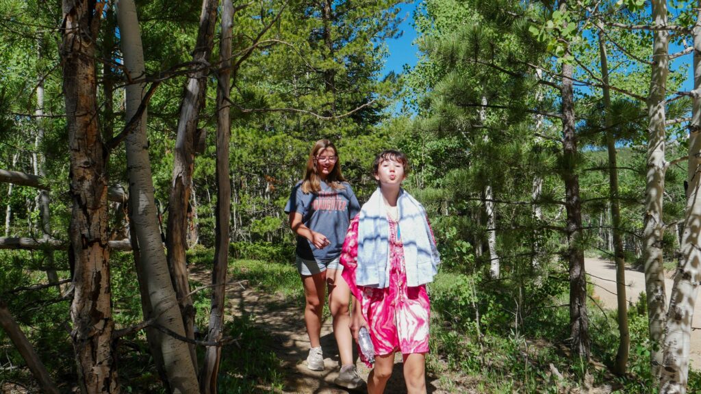 Campers on a hike (Courtesy of YMCA Camp Tumbleson Lake)